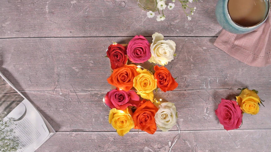 DIY Lettre en Fleurs Illuminée