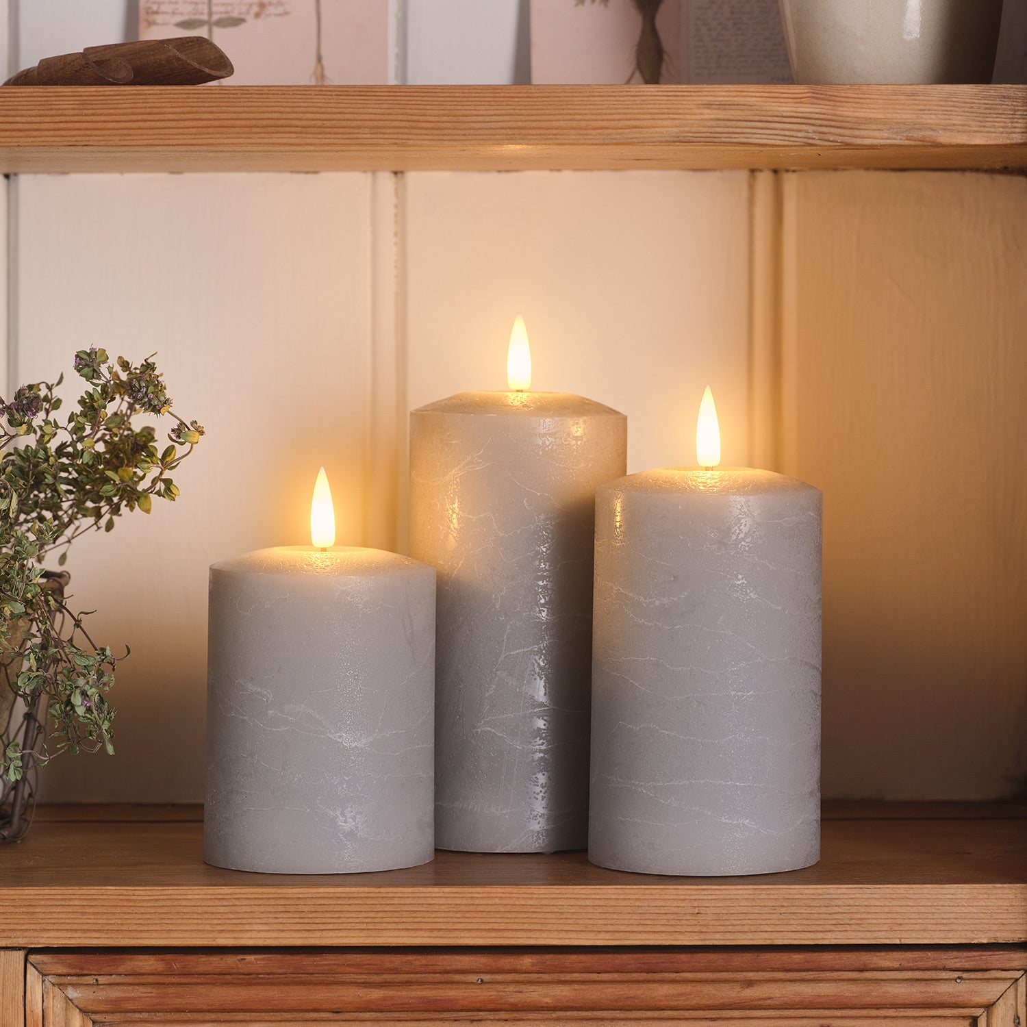 Finecombuy Lot De 3 Bougies Piliers LED à Motif Drapeau Américain