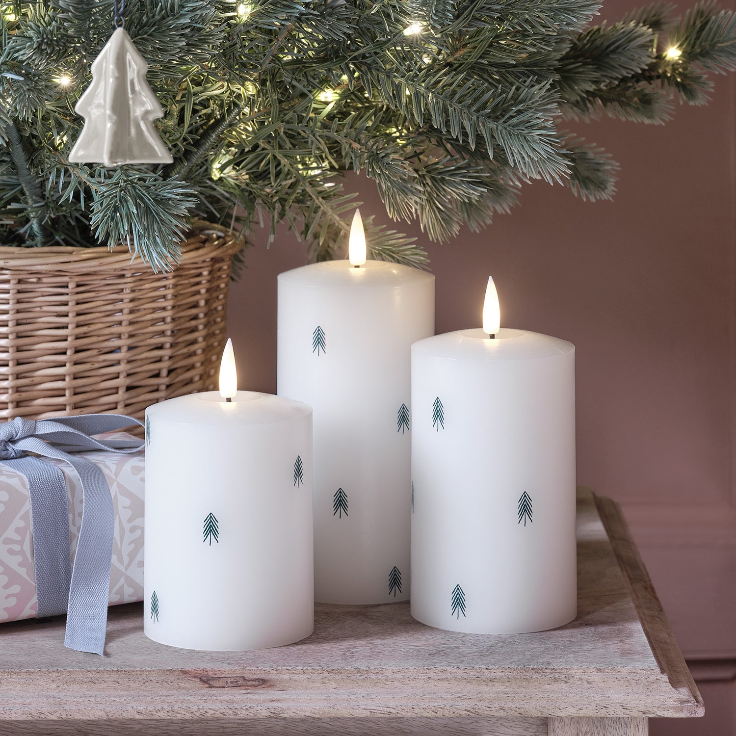 Lot De 4 Bougies Piliers Rustiques Blanc Or - 12 Cm, 54h De Combustion, Pour Couronne De L'Avent Et Décoration - 2