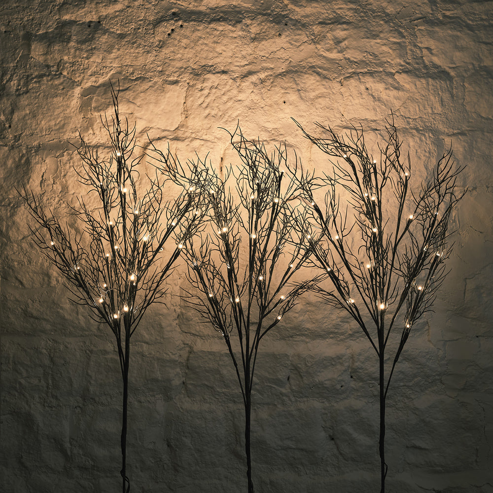 Lot de 3 Piquets Décoratifs Branches Mortes pour Halloween