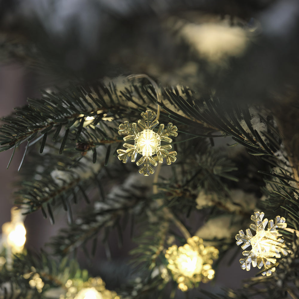 Guirlande Lumineuse d'Extérieur à 50 Flocons de Neige LED
