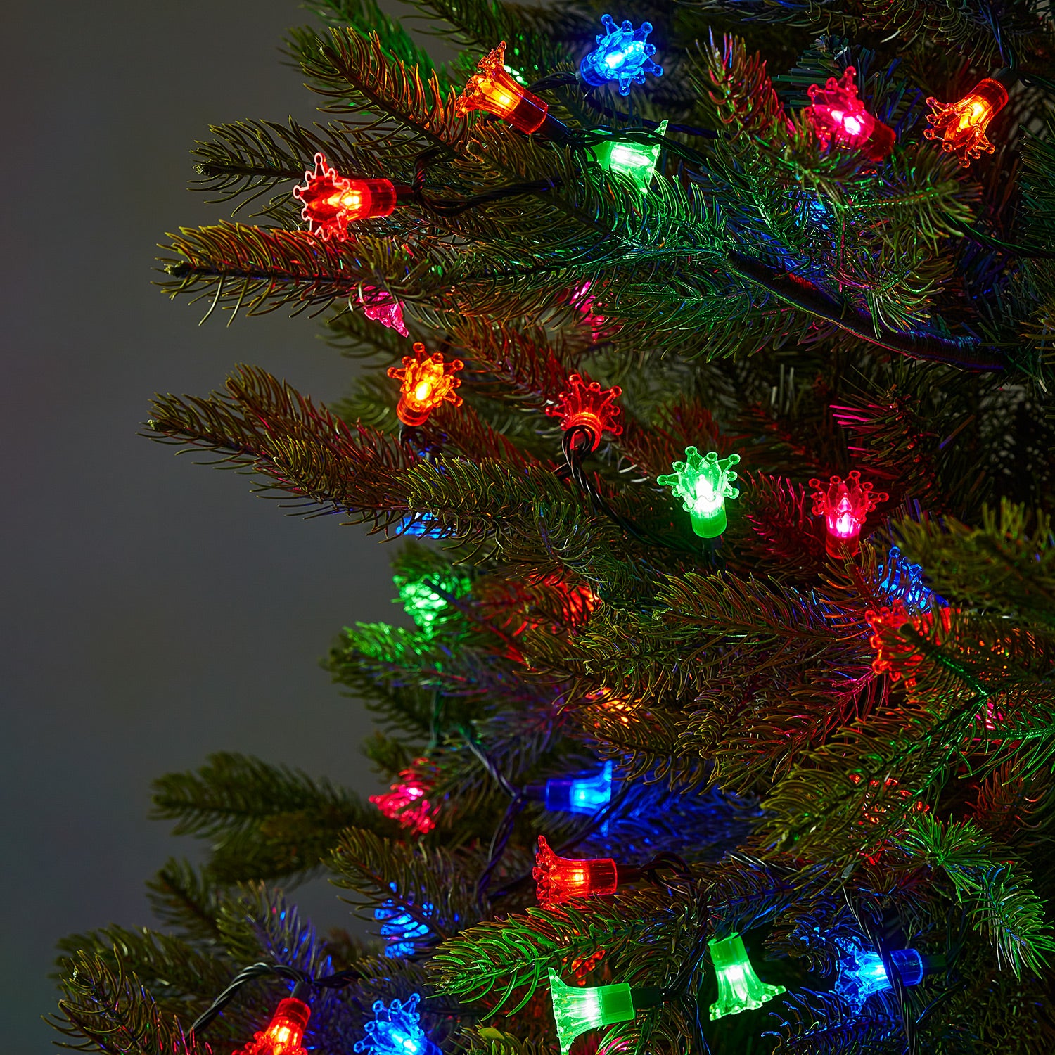 Guirlande lumineuse sapin de noël 1,55M étoile LED RGB multicolore