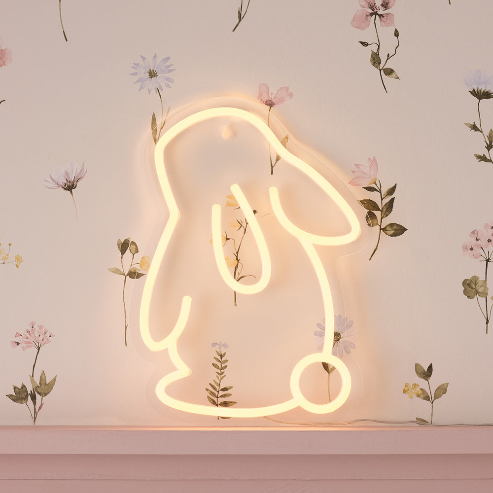 Lampe Néon Murale en Forme de Lapin