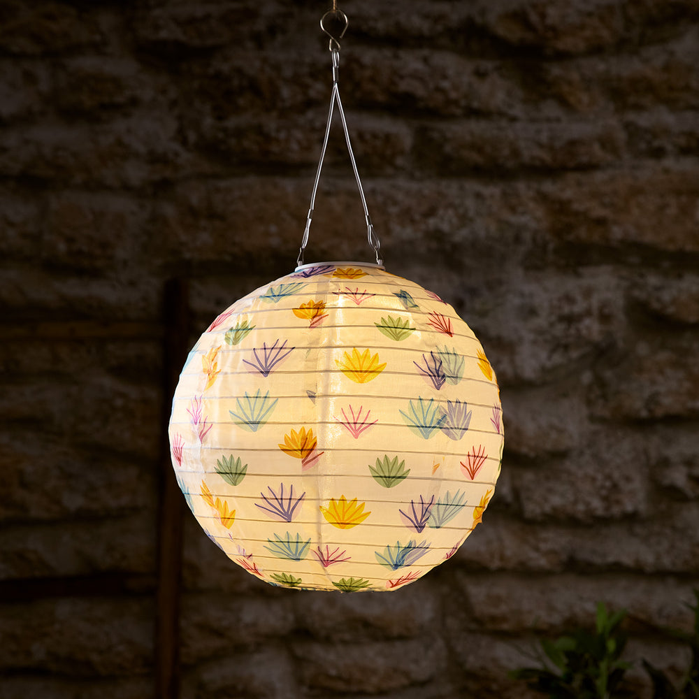 Lampion Solaire de 30 cm à Motif Agave