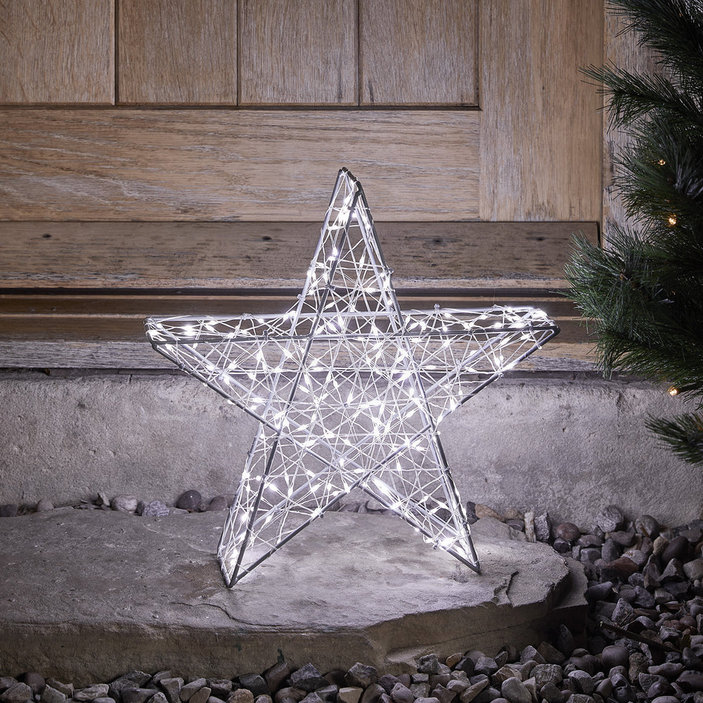 Petite Étoile Lumineuse Extérieure à LED Bicolore de 35 cm