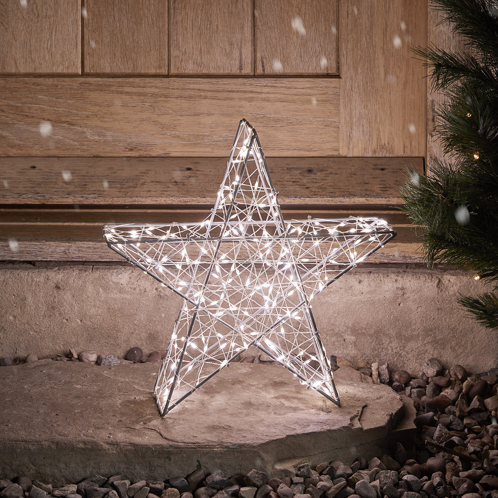 Petite Étoile Lumineuse Extérieure à LED Bicolore de 35 cm