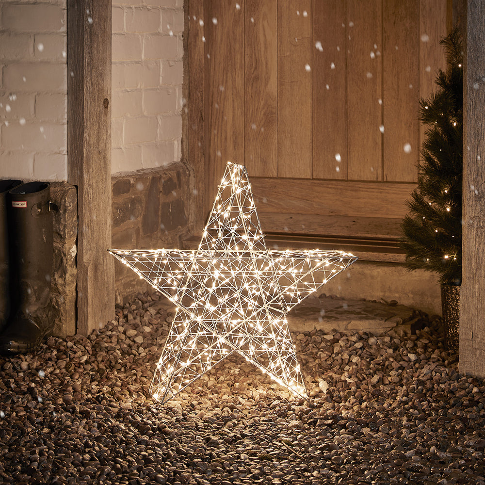 Étoile Lumineuse Extérieure à LED Bicolore de 60 cm