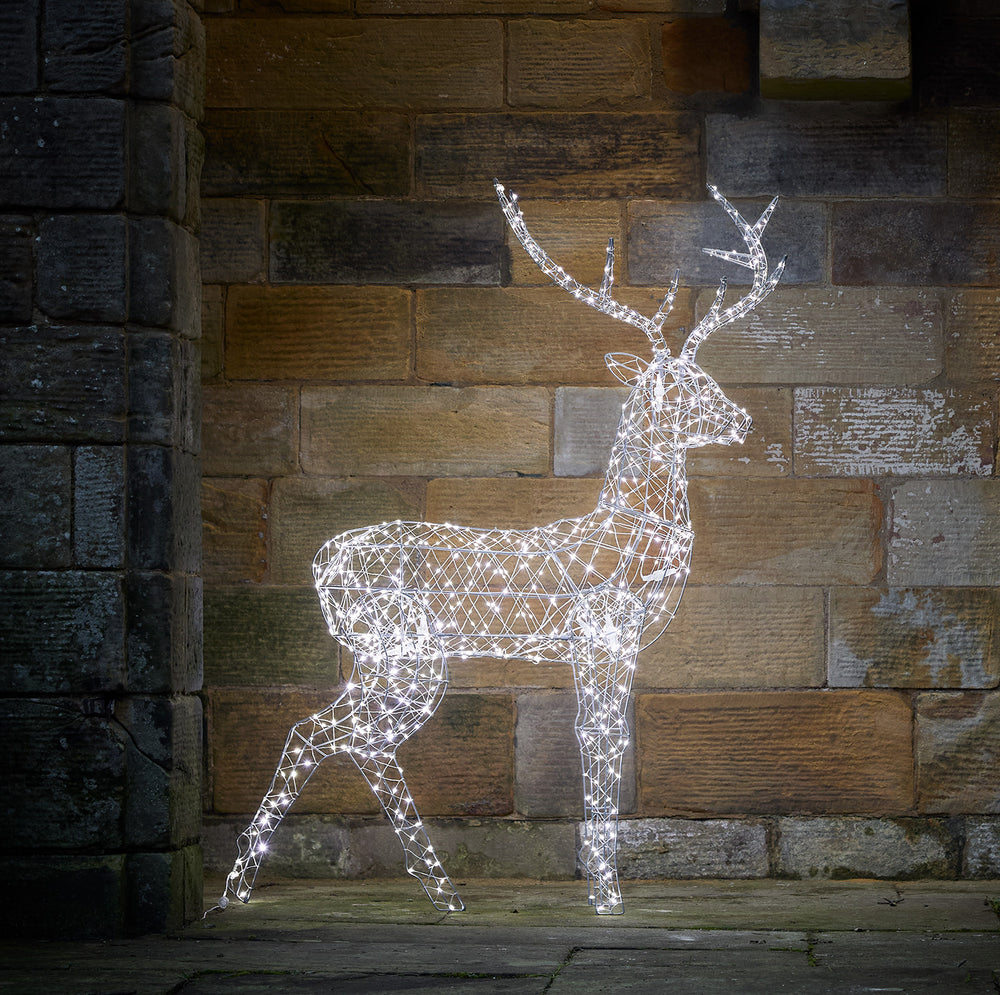 Grand Renne de Noël Lumineux Duchy à 800 LED Bicolore