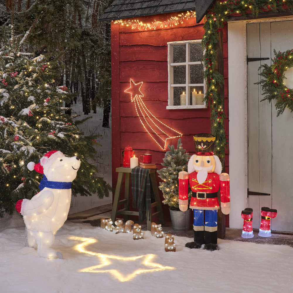 Décoration Lumineuse d’Extérieur à Piles Casse-Noisette