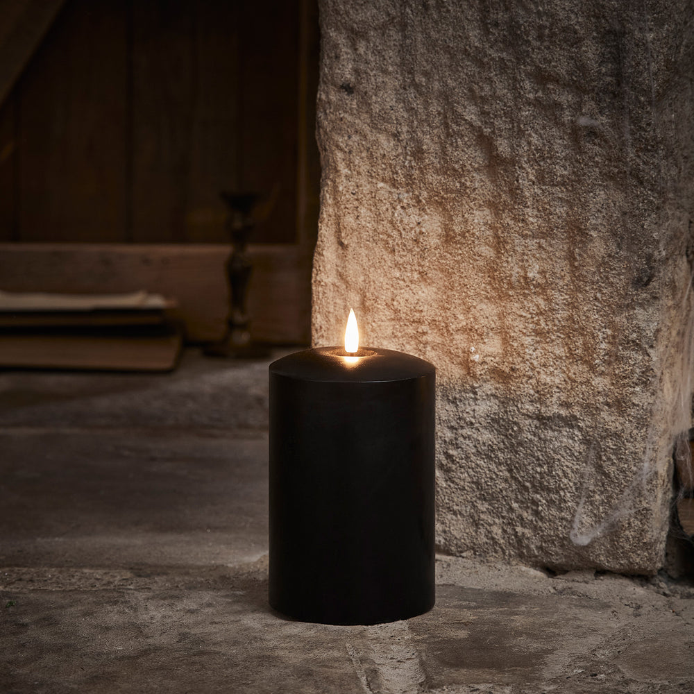 Bougie Cierge Noire TruGlow® à LED de 15 cm