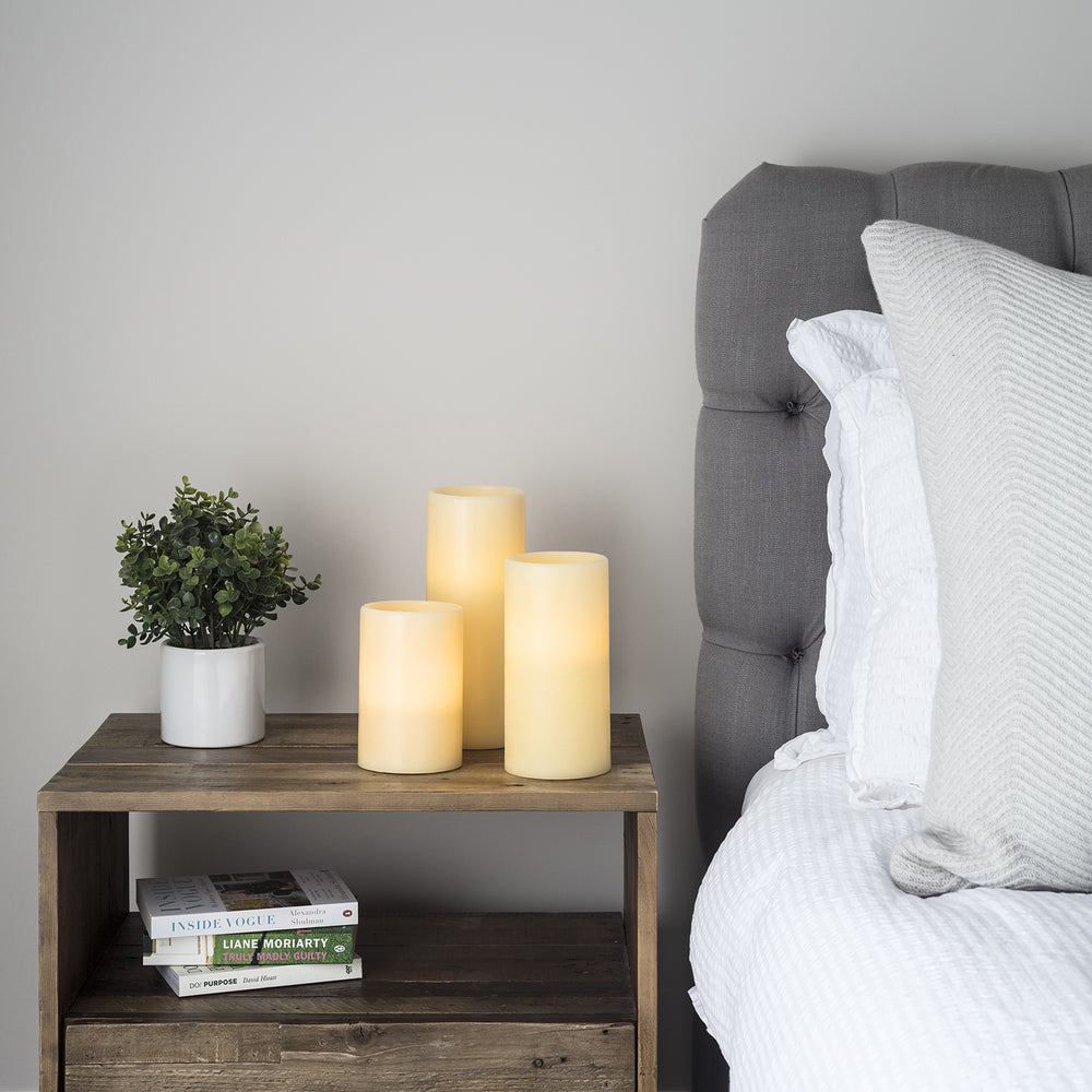 Lot de 3 Bougies Cierges à LED