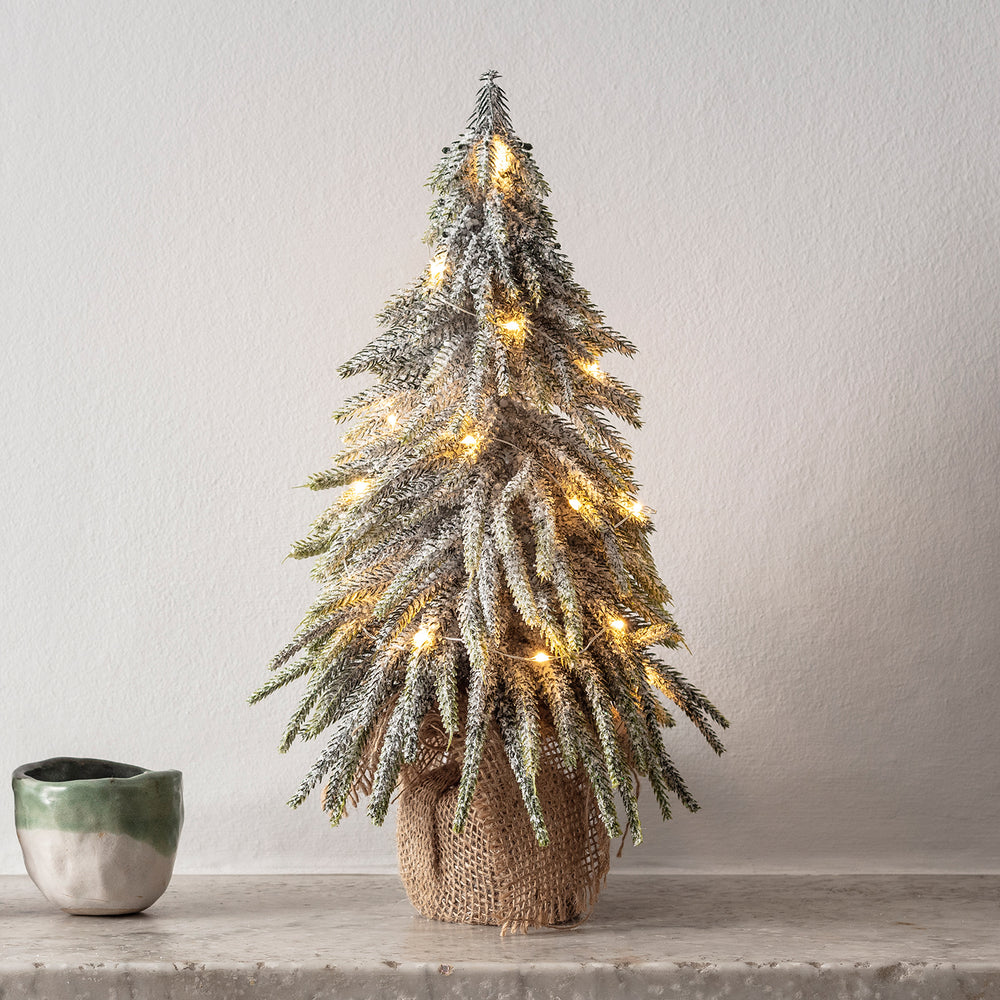 Mini Snowy Tree with Micro Lights