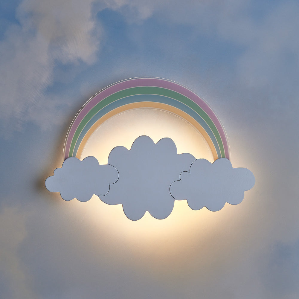 Applique Murale pour Enfant Nuage et Arc-en-ciel