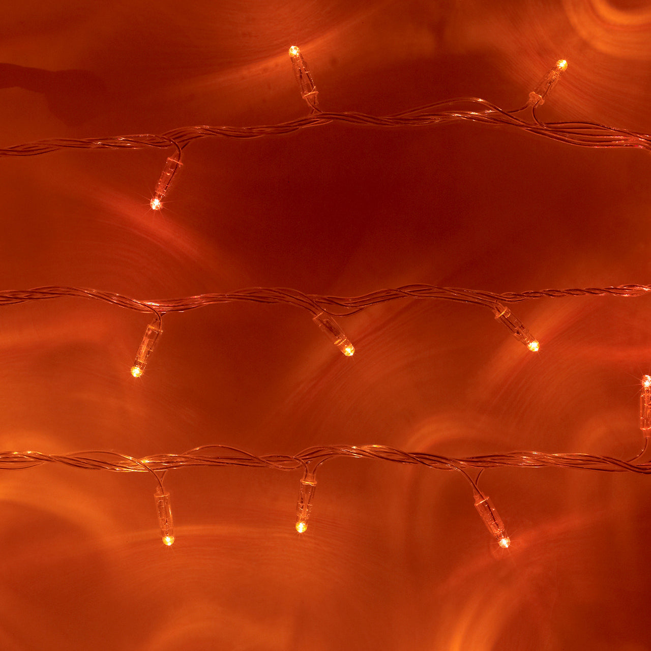 Guirlande Lumineuse Raccordable 100 LED Ambres Câble Transparent 10m