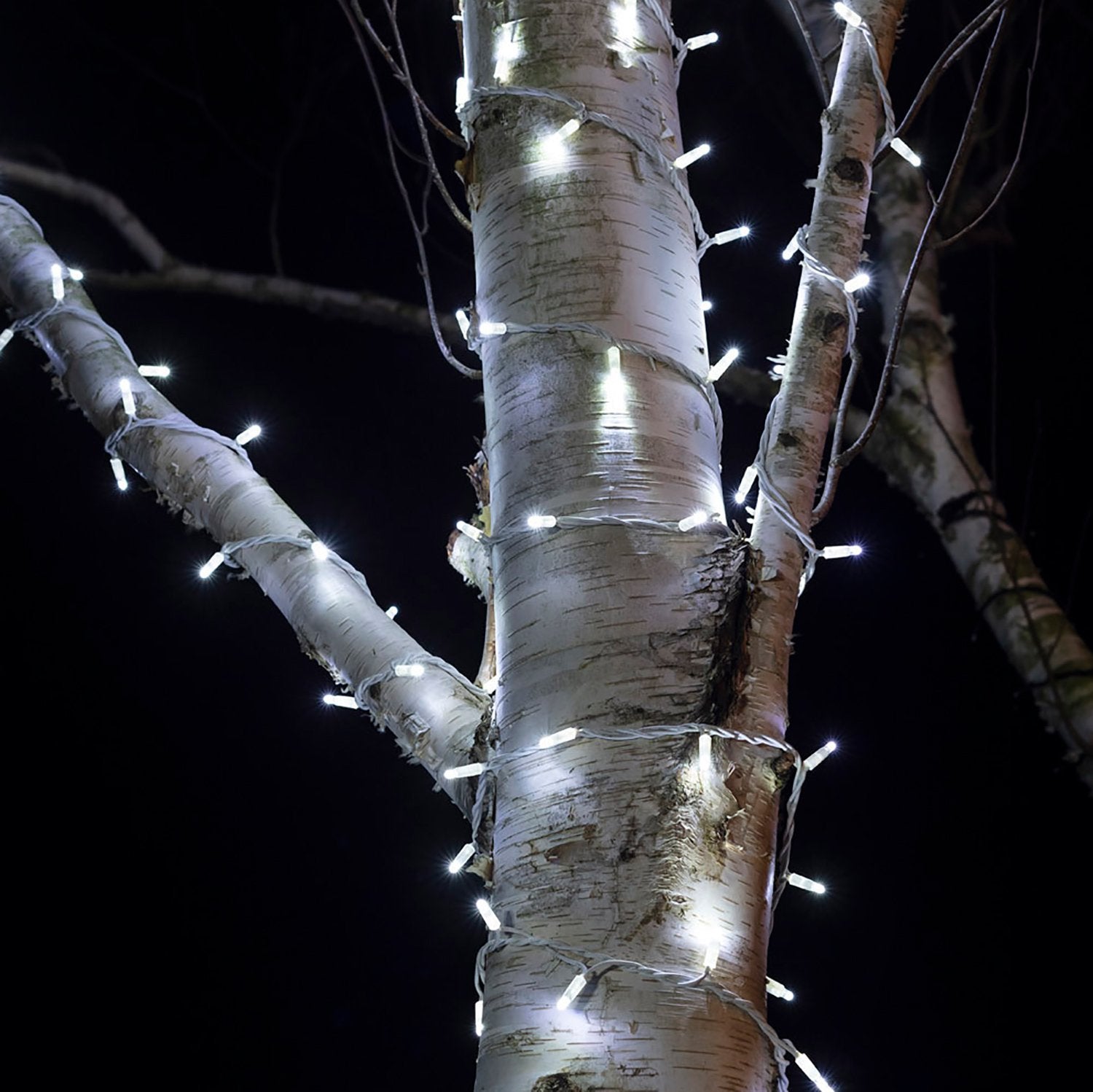 Guirlande lumineuse d'extérieur 10m (avec cordon de 5m) avec 50 ampoules -  Blanc chaud - IP44