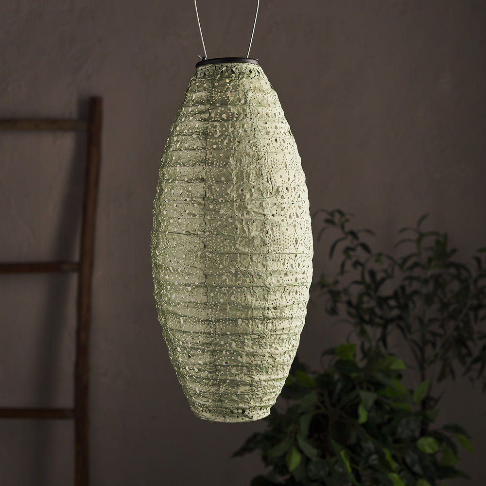 Lampion Solaire Tyvek Vert