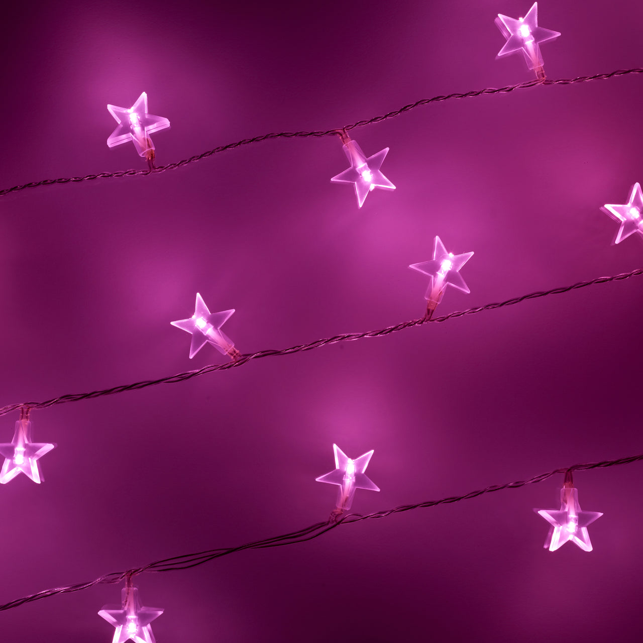 Guirlande Lumineuse d'Étoiles avec 30 LED Rose Pour Intérieur