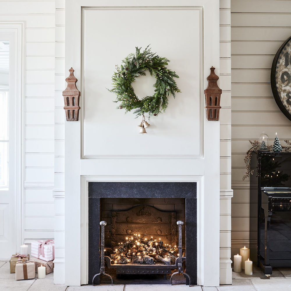 Couronne de Noël de 60 cm, de Style Forêt Enchantée
