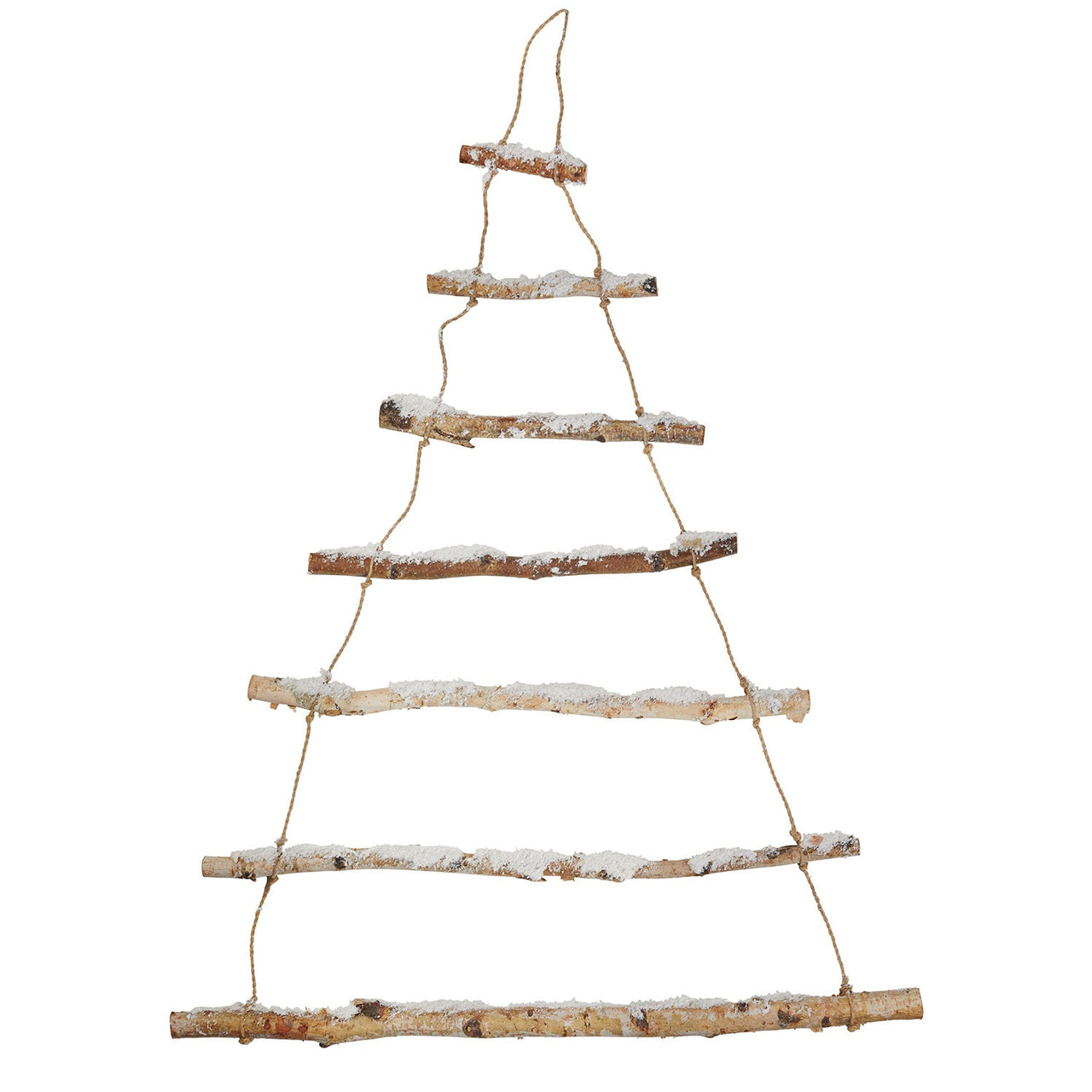 Lot de Sapin de Noël à Suspendre avec Branches Enneigées et Micro LED
