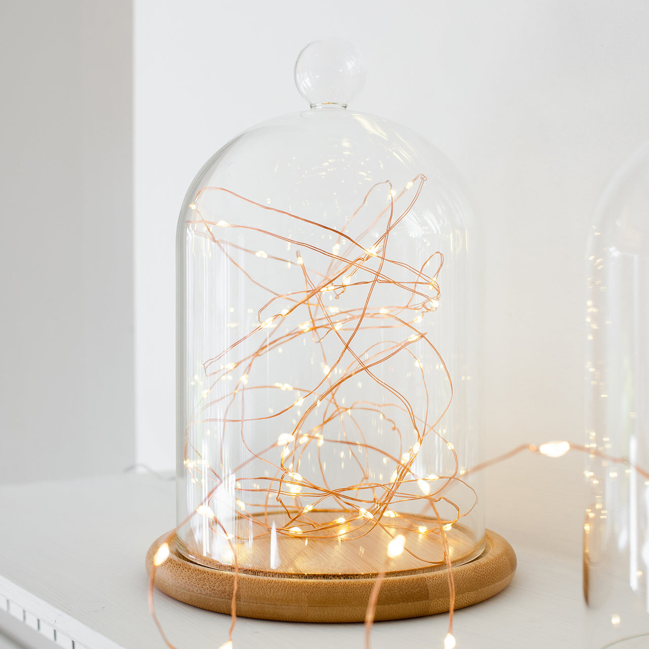 Guirlande à 100 Micro LED Blanc Chaud sur Câble Cuivré