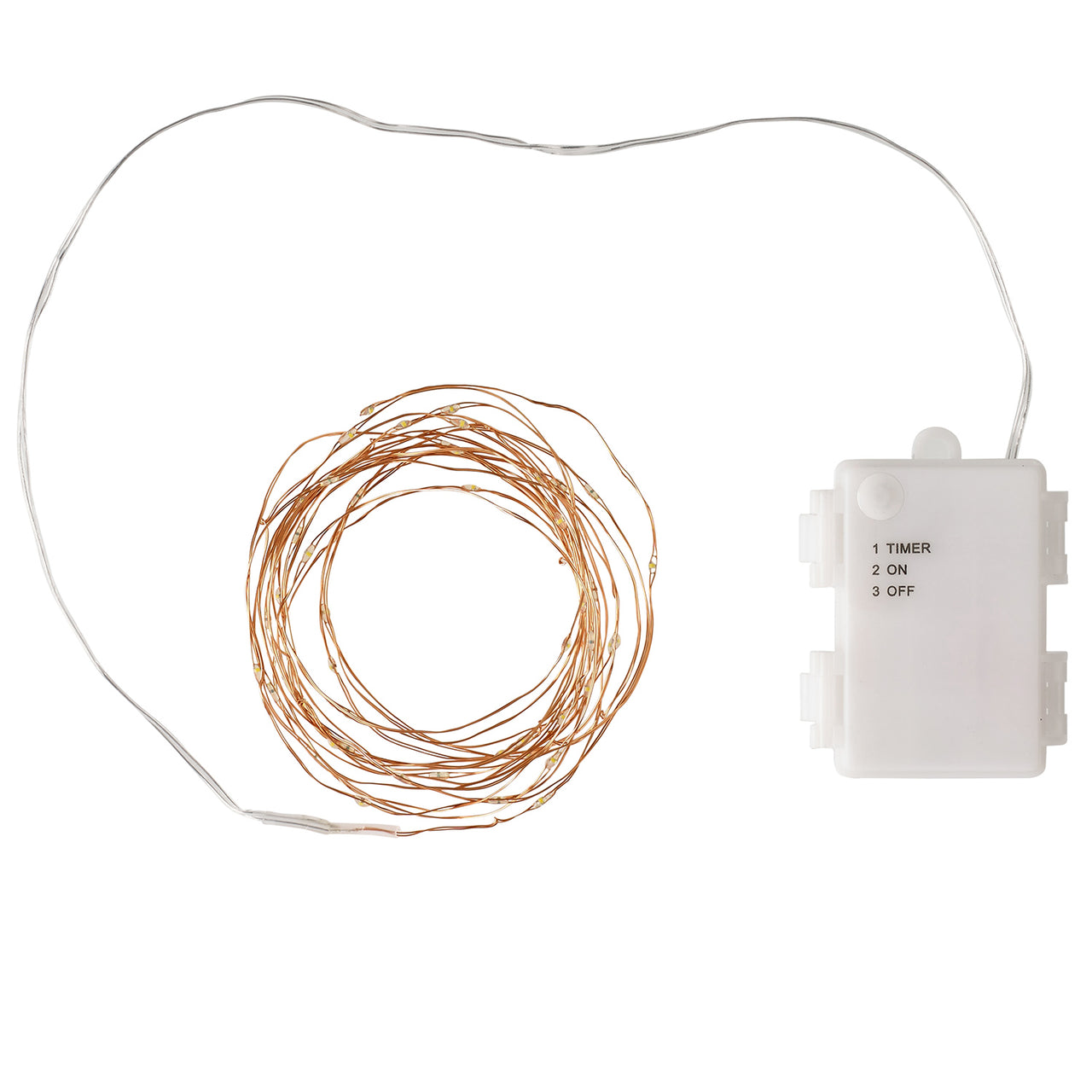 Guirlande à 100 Micro LED Blanc Chaud sur Câble Cuivré