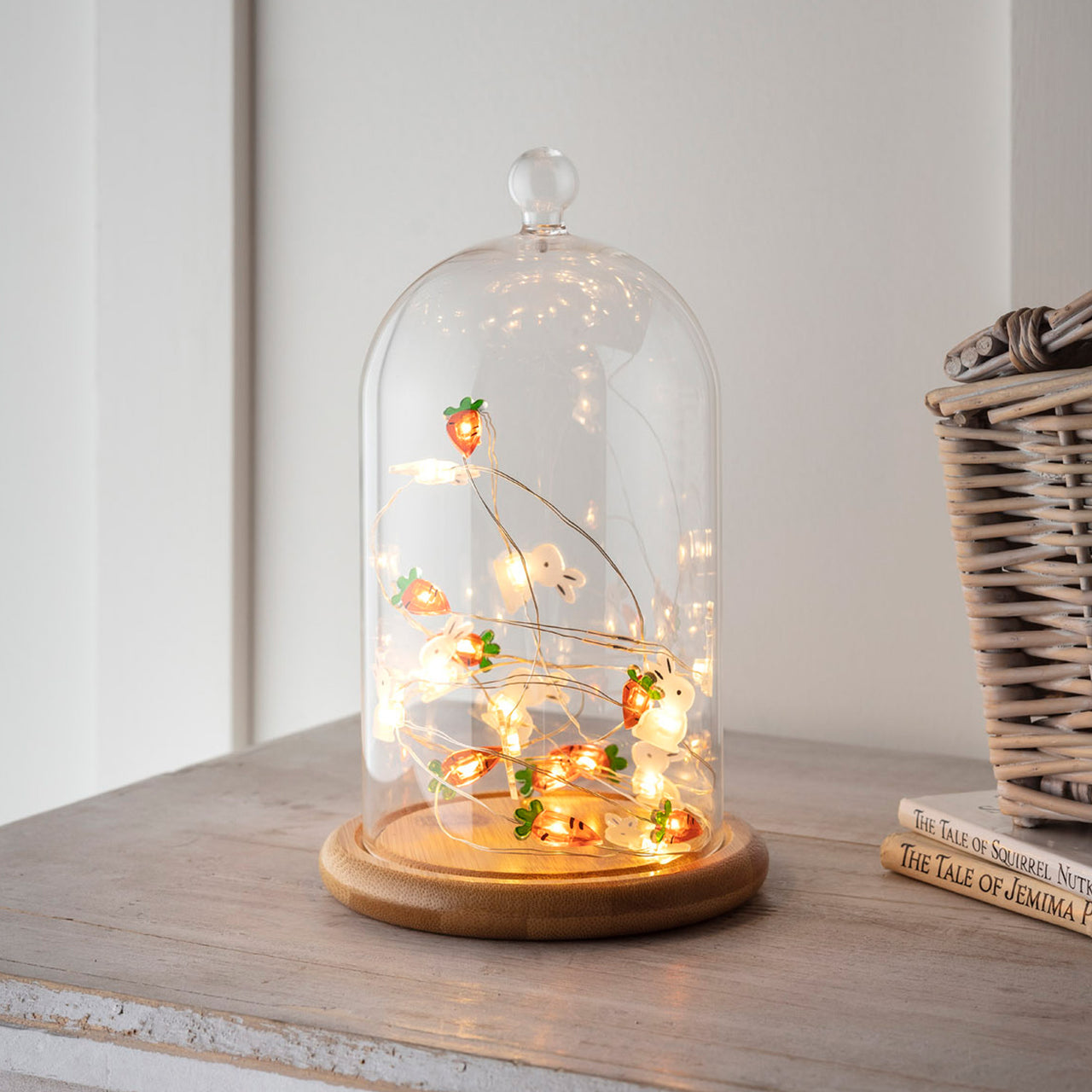 Guirlande Lumineuse à 20 Micro LED avec Lapins et Carottes