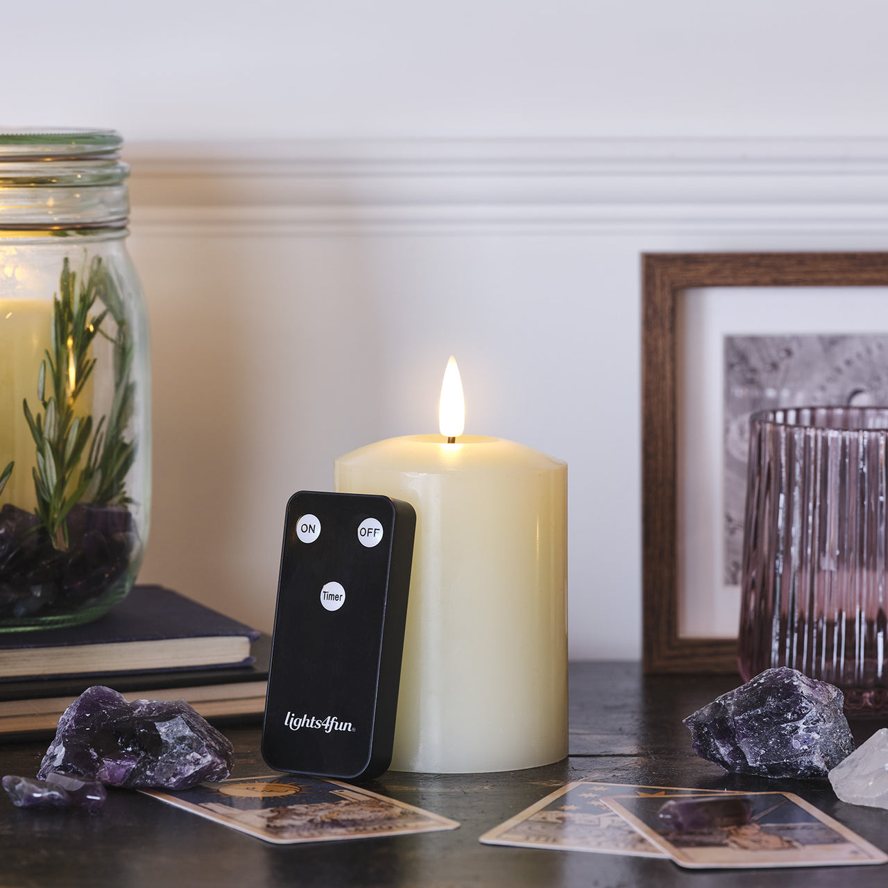 Bougie Pilier TruGlow® à LED de 10cm