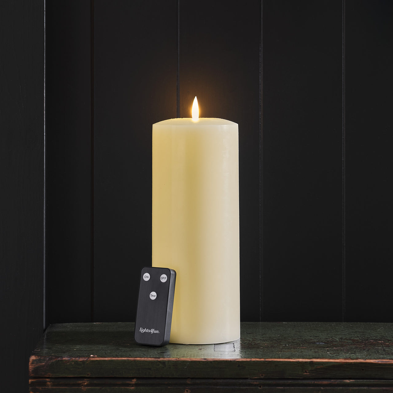 Grande Bougie Cierge à LED TruGlow® de 25 cm avec Télécommande