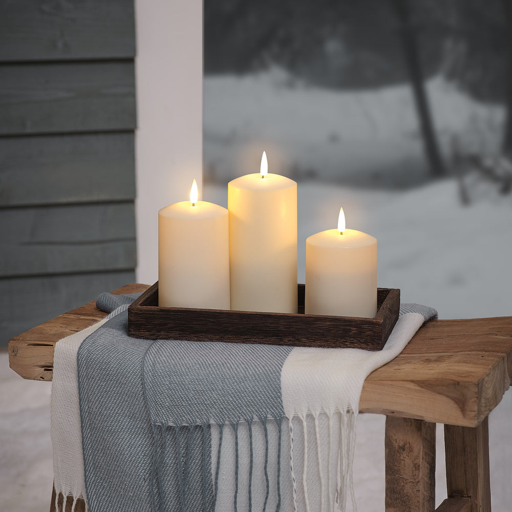 Lot de 3 Bougies d'Extérieur à LED TruGlow®
