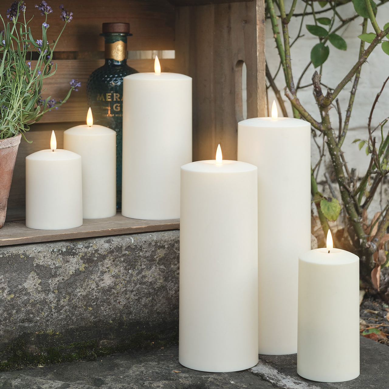 Lot de 6 Bougies d'Extérieur TruGlow®