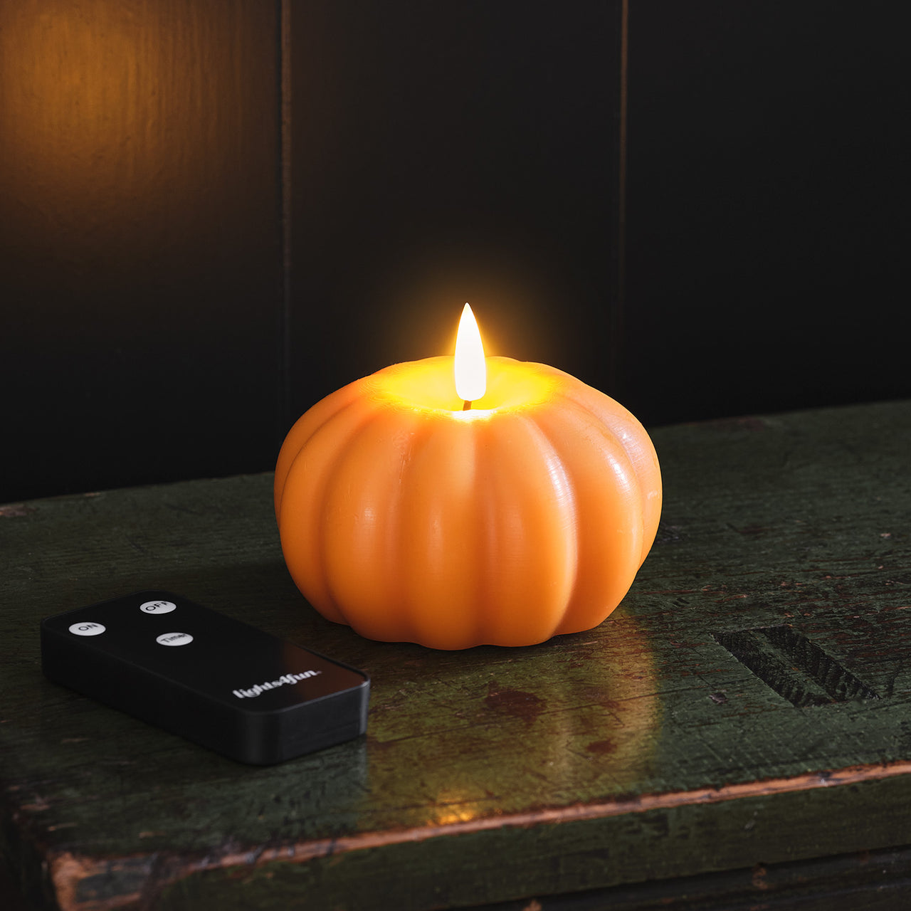 Bougie LED TruGlow® en Forme de Citrouille