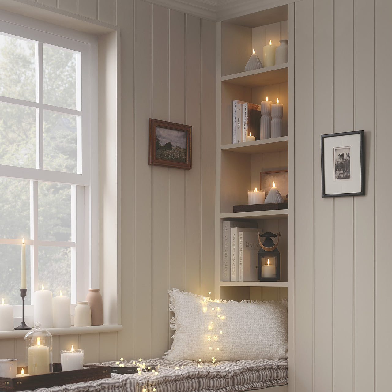 Duo de  Bougies LED TruGlow® Gris Torsadées avec Télécommande