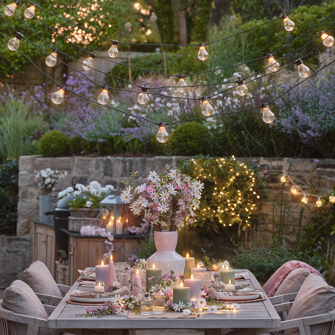 3 Bougies LED TruGlow® Lilas Rainurées avec Télécommande