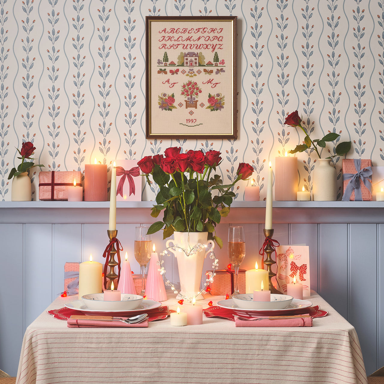 6 Bougies Votives LED TruGlow® Rose Poudré Rainurées avec Télécommande