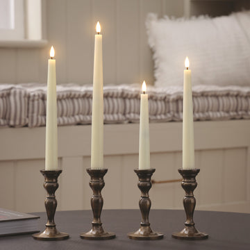 4 Chandelles LED TruGlow® Ivoires de Tailles Variées avec Télécommande