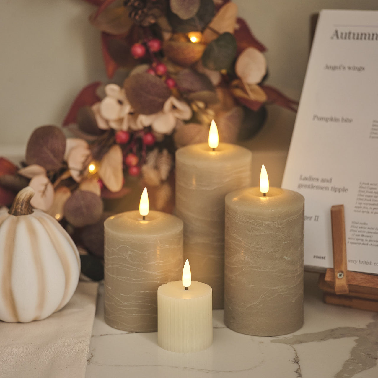 Lot de 6 Bougies LED Votives TruGlow® Ivoire avec Télécommande