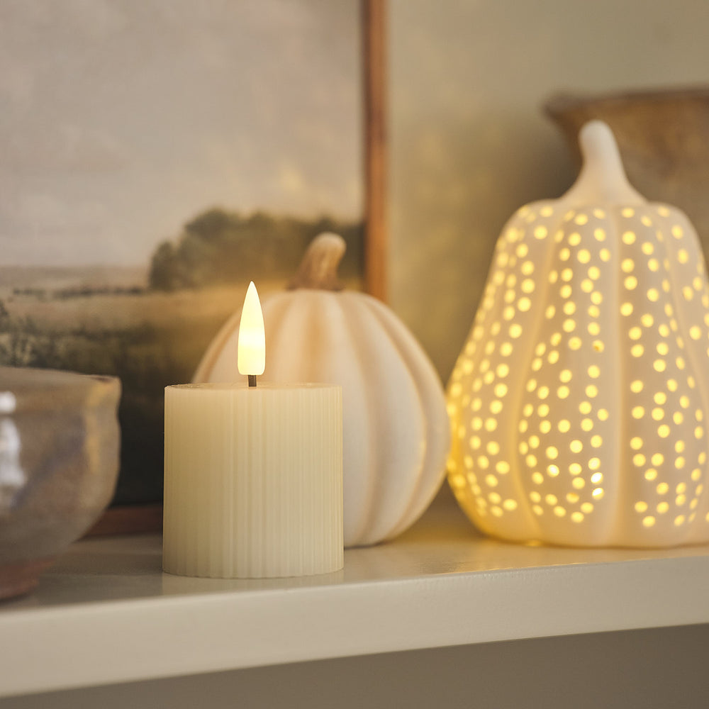Lot de 6 Bougies LED Votives TruGlow® Ivoire avec Télécommande