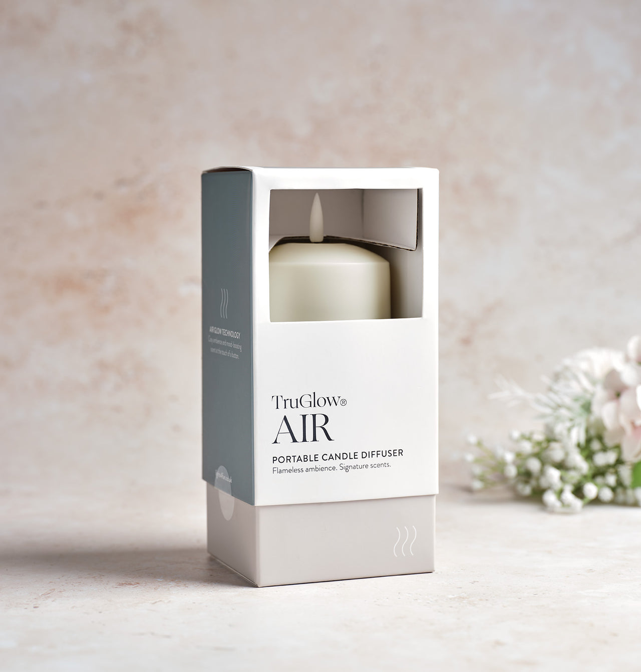 TruGlow AIR® – Diffuseur Bougie Portatif pour Huiles Essentielles et Parfums d’Ambiance