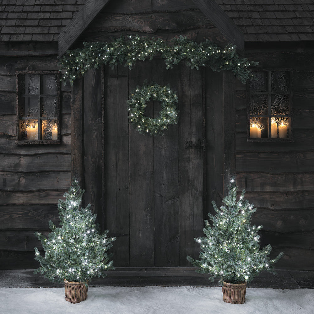 Lot de Décorations de Noël Pré-éclairées pour Porte d'Éntrée