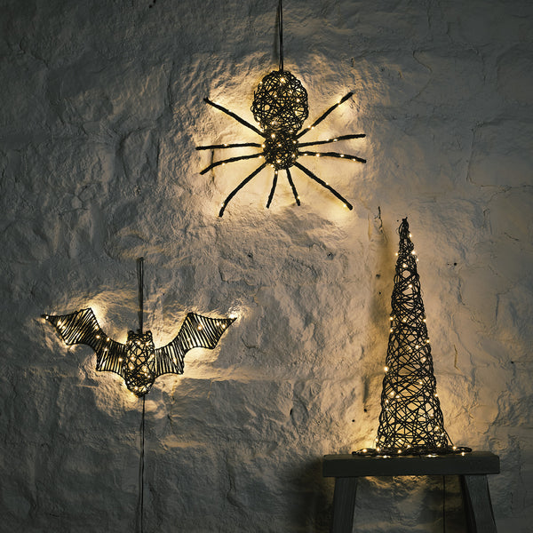 Décorations Halloween Chauve-Souris Acrylique Pour Fenêtres, Murs Et Jardin - Lot Lumineux