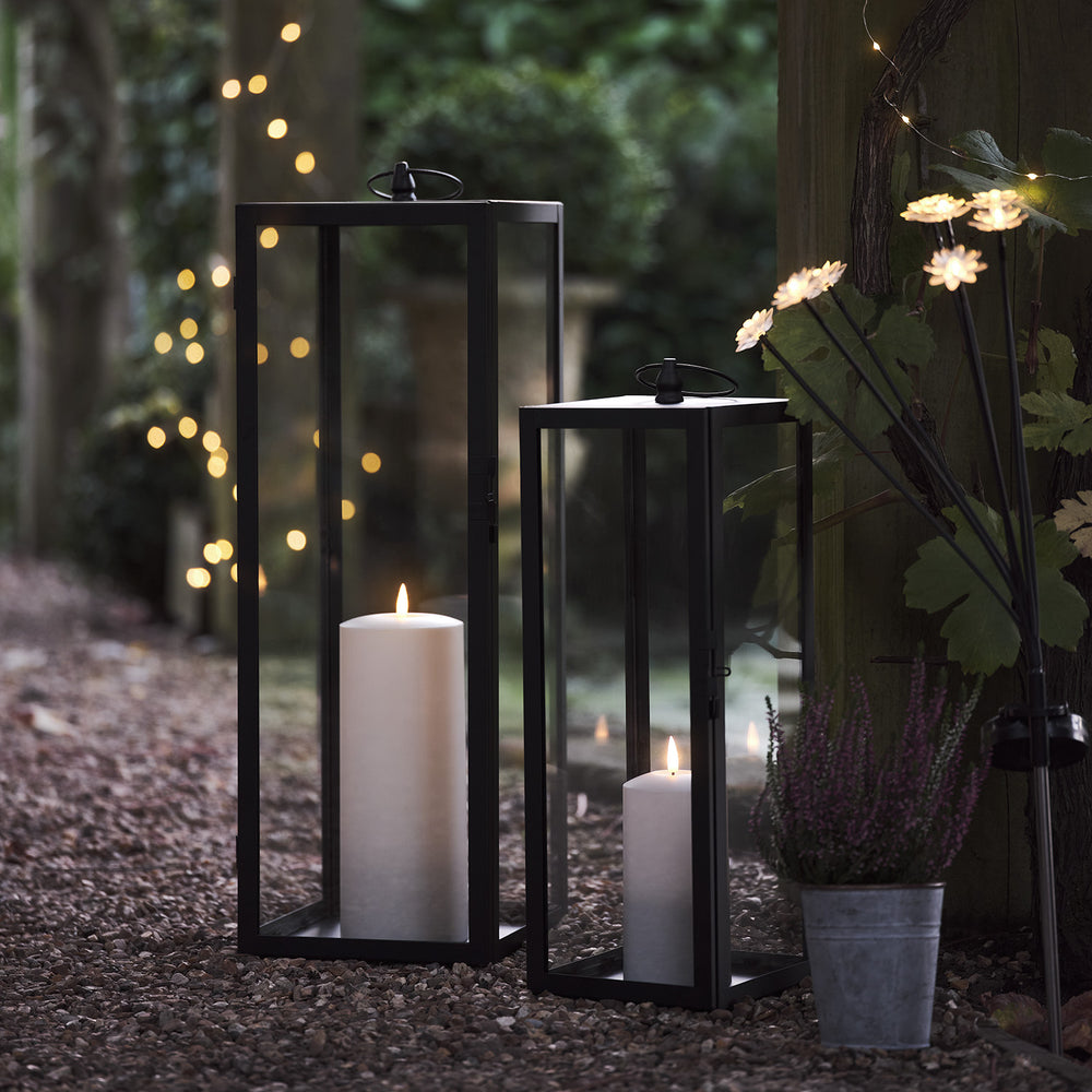 Duo de Grandes Lanternes de Jardin Bowen avec Bougies TruGlow®