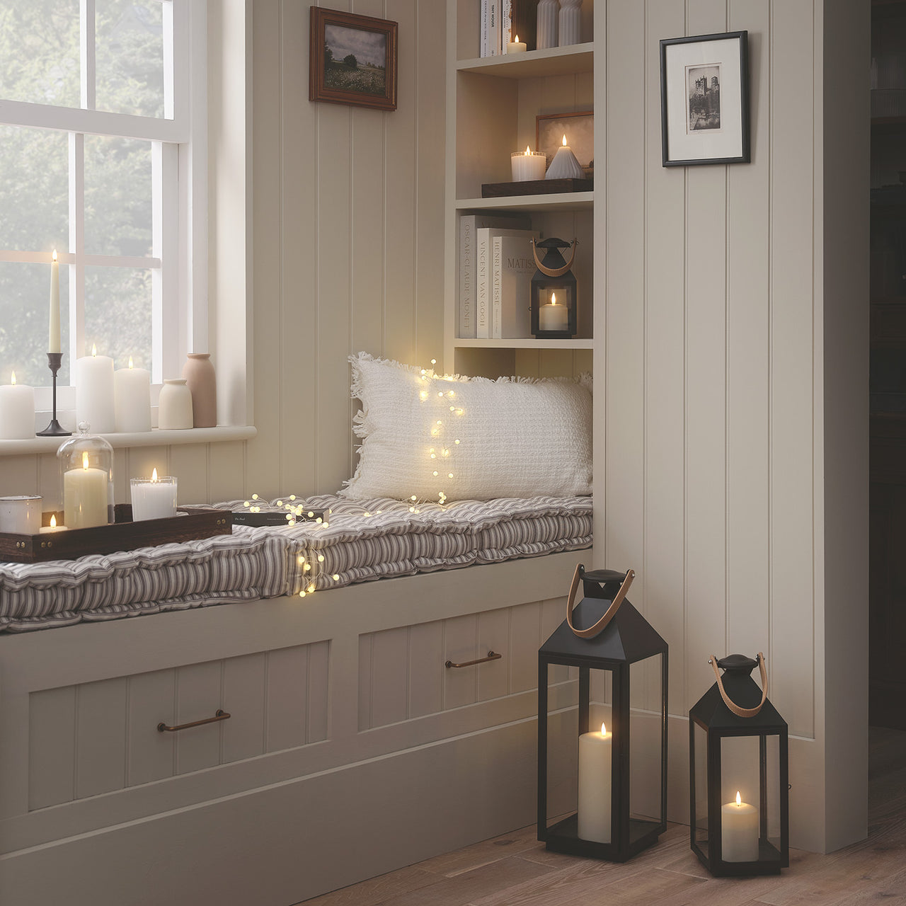 Duo de Lanternes Brixham à Anse en Cuir – Tailles Moyenne & Grande