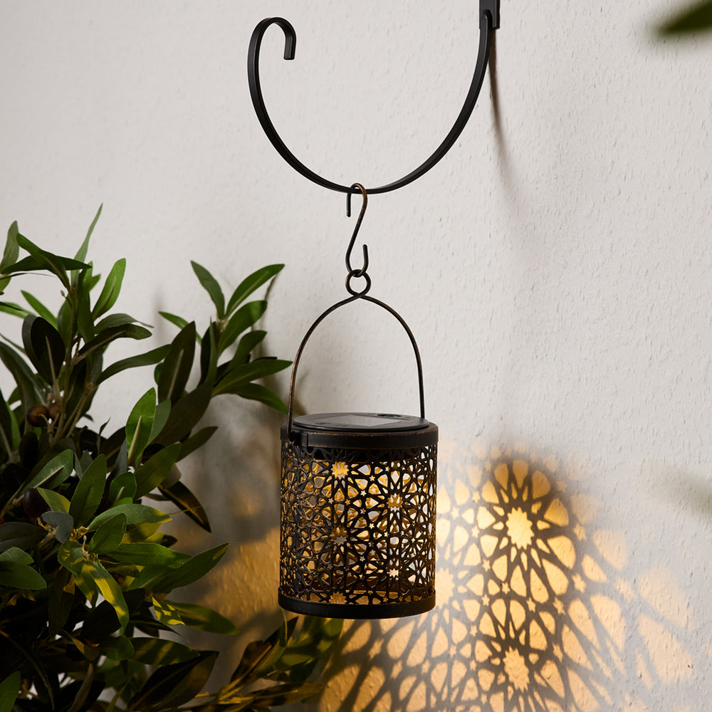 Lanterne Solaire Marocaine et Crochet de Suspension