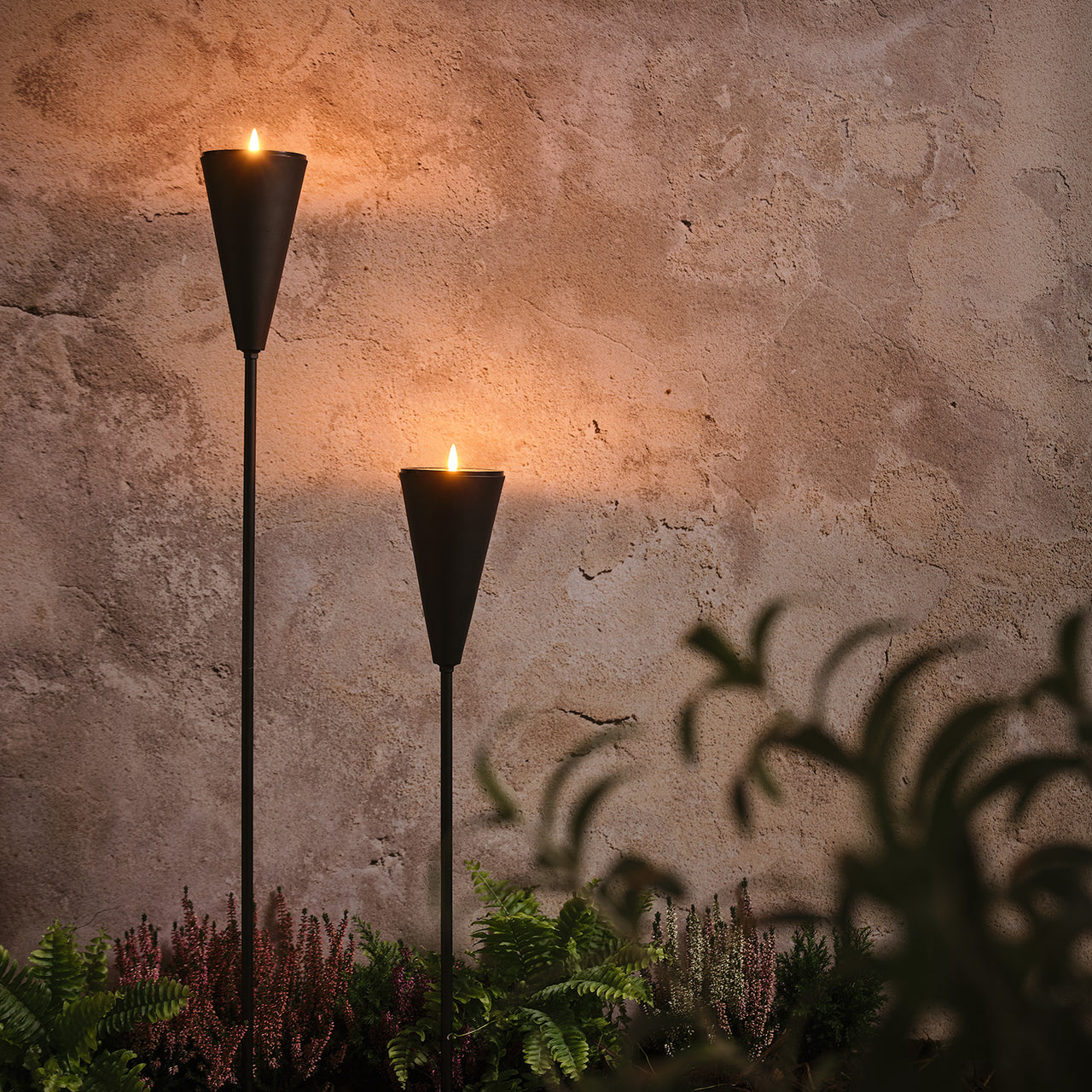 2 Torches Solaires LED sur Piquet