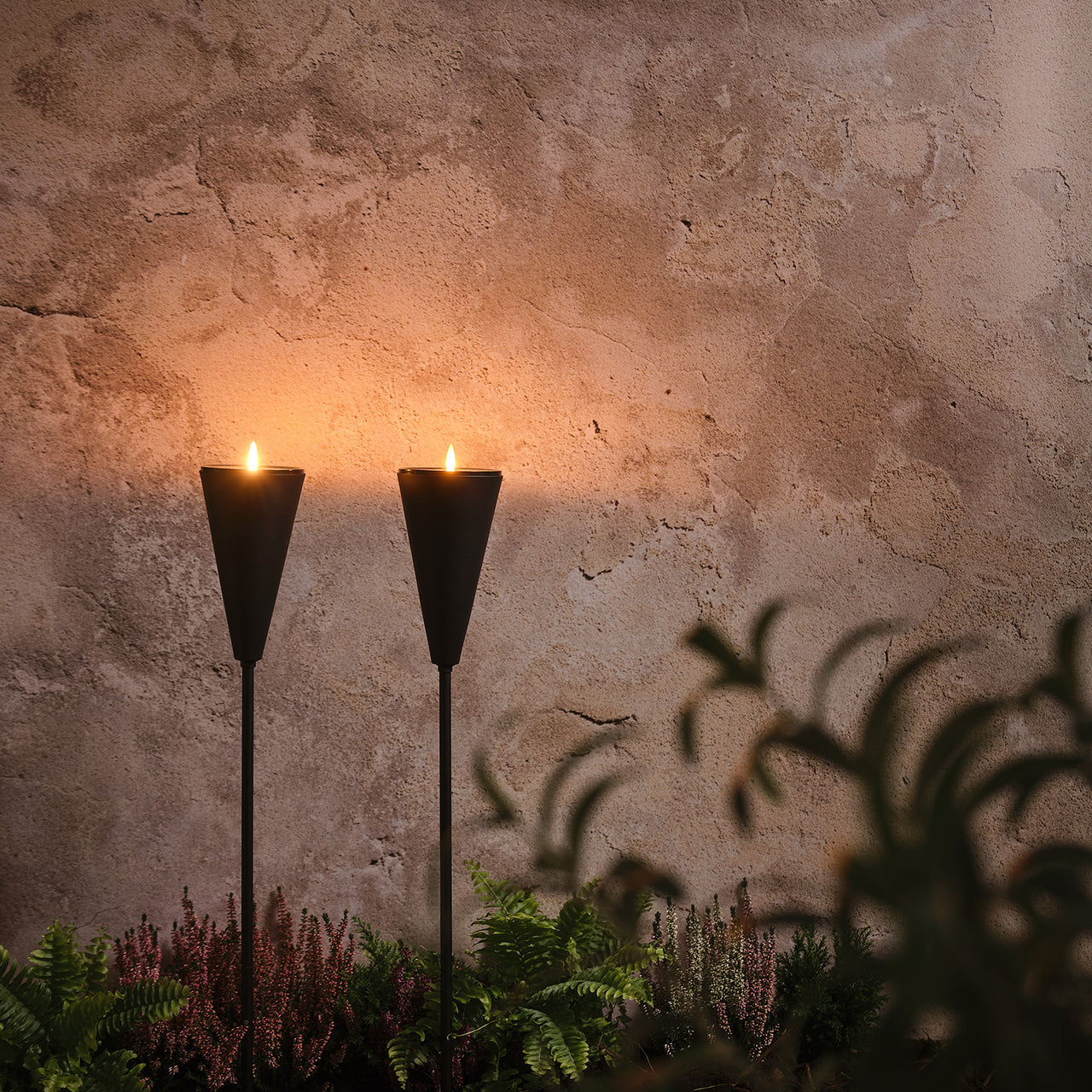 2 Torches Solaires LED sur Piquet