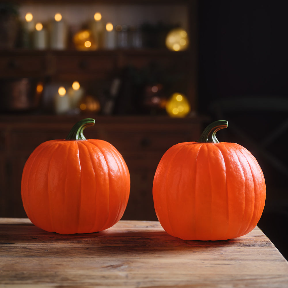 Lot de 2 Citrouilles Animées d’Halloween à Effets Sonores & Visuels