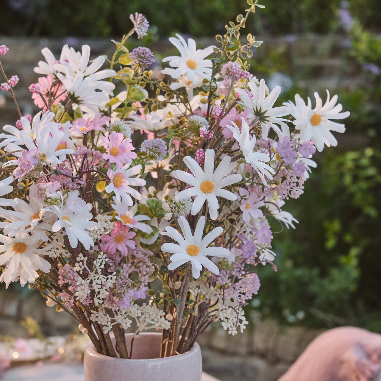 Bouquet Artificiel de Marguerites Pastel