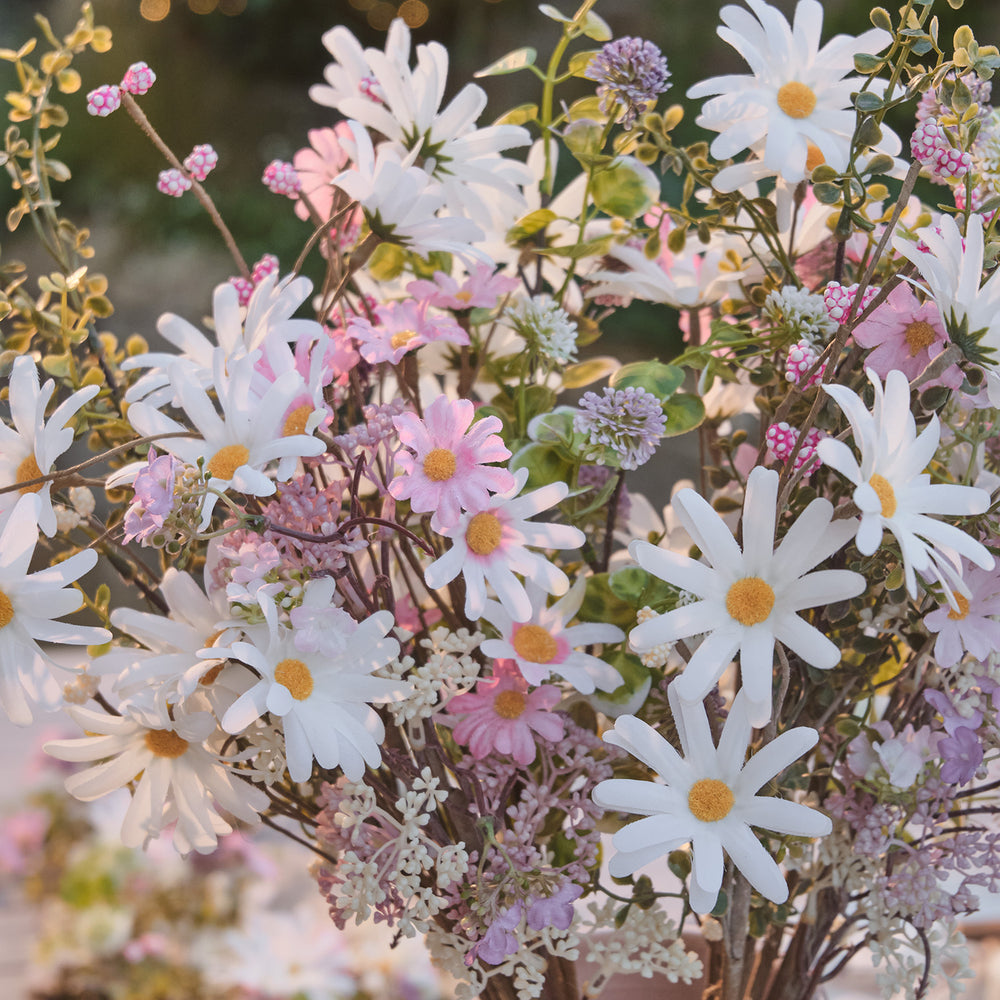 Bouquet Artificiel de Marguerites Pastel