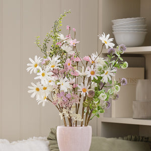Bouquet Artificiel de Marguerites Pastel