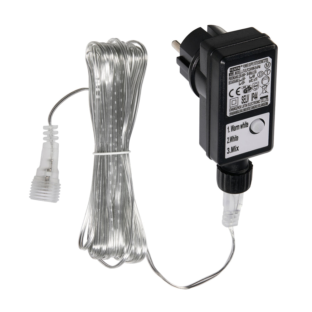 Transformateur de Rechange 24V 6 W à 3 Fonctions pour Rennes et Décorations Lumineuses à LED Bicolores avec Minuterie 6 h
